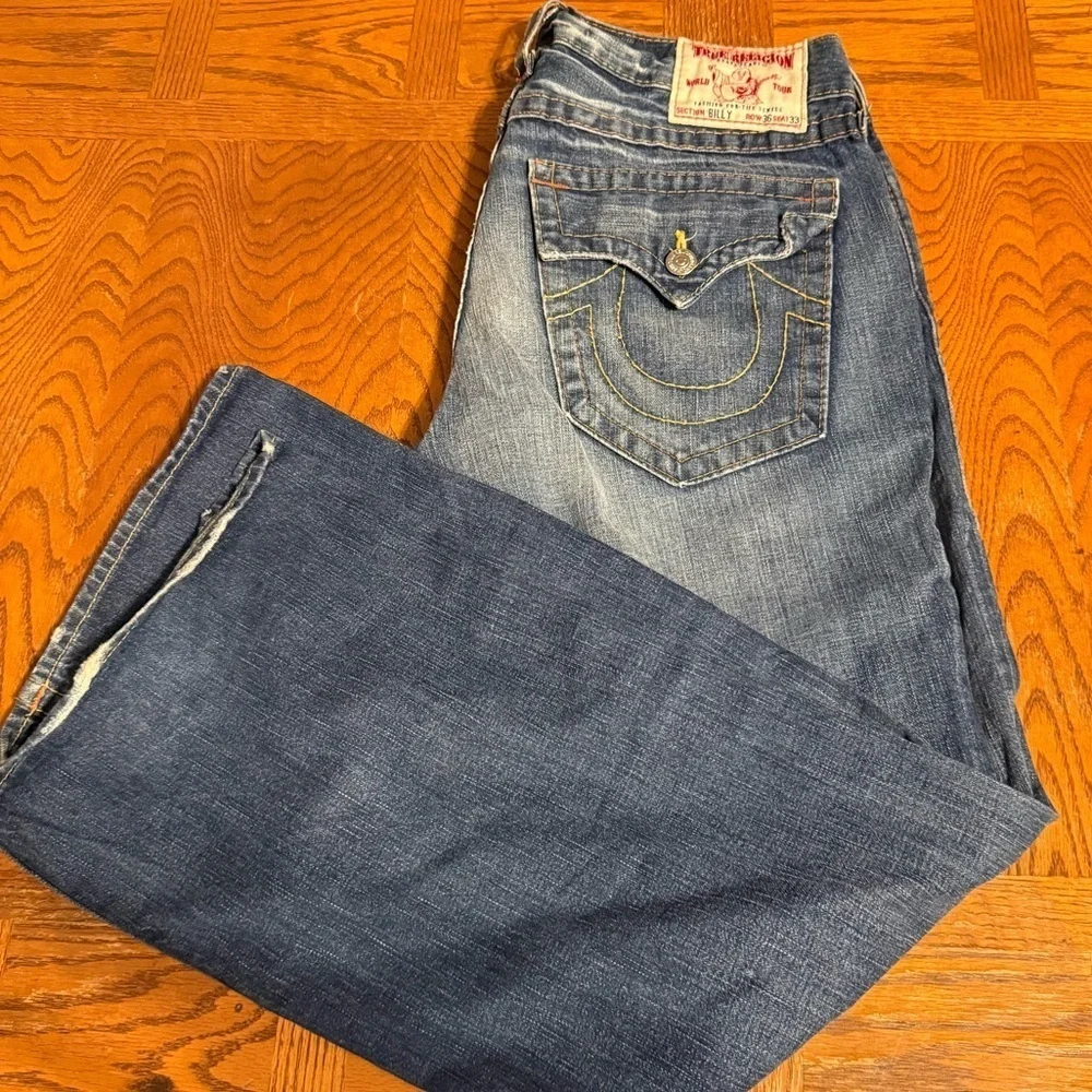 True Religion Men's Vintage Billy Bootcut Jeans Size 36x33 Relaxed Made In USA